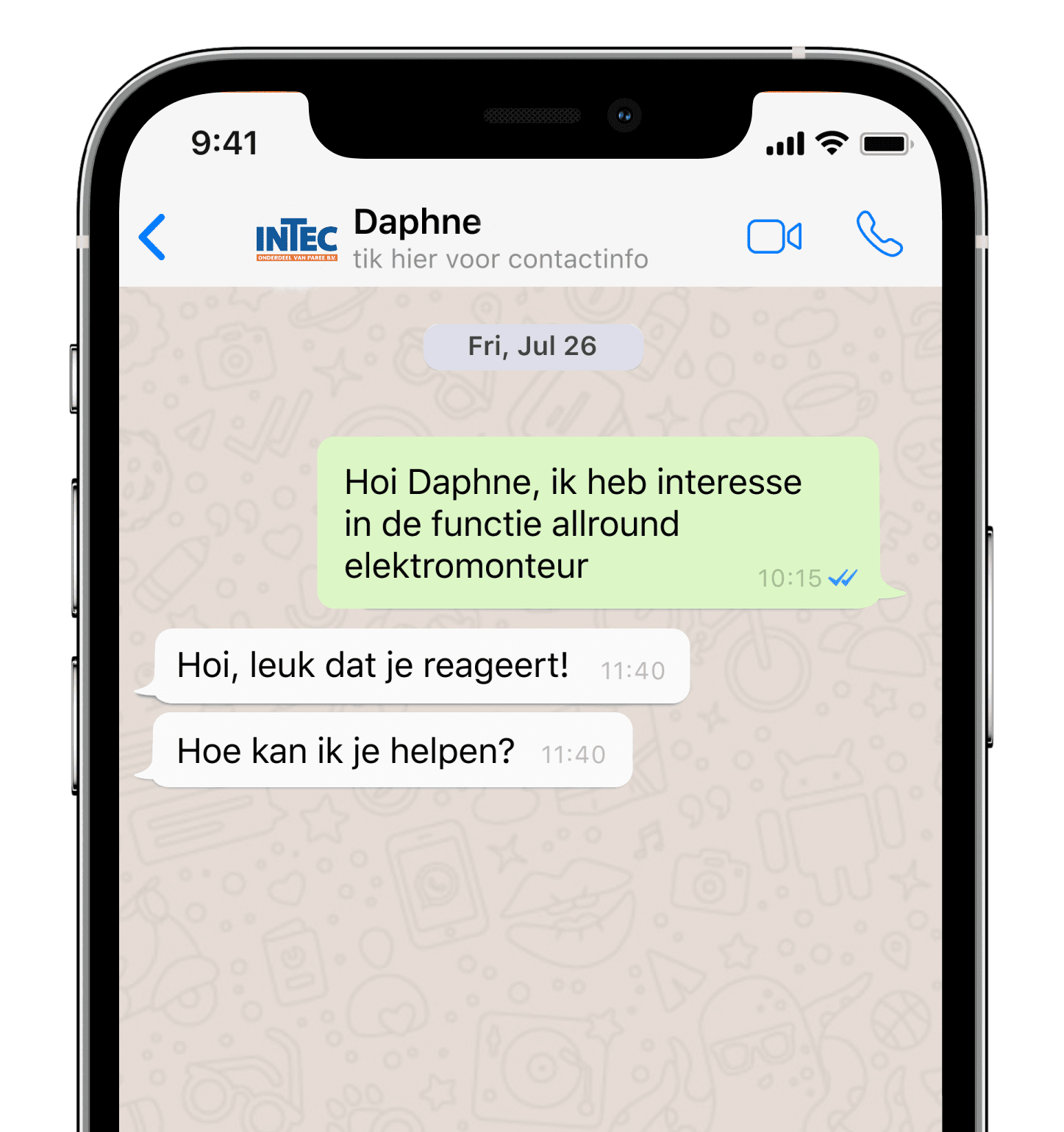 WhatsApp op iPhone